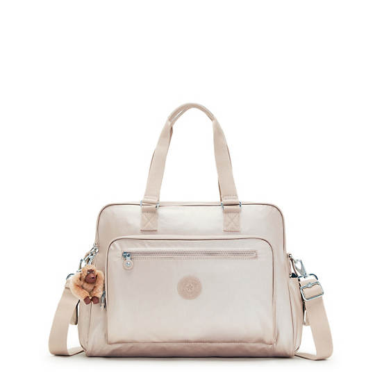 Bolsas Kipling Alanna Classic Metallic Diaper Bag Beige | MX 1238IL